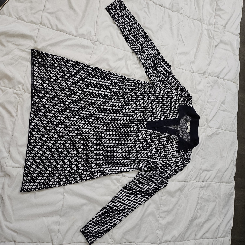Zara Black and White Patterned Dress